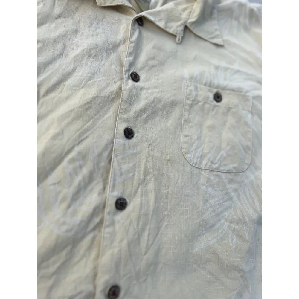 Joe‎ marlin silk button down yellow shirt size XL